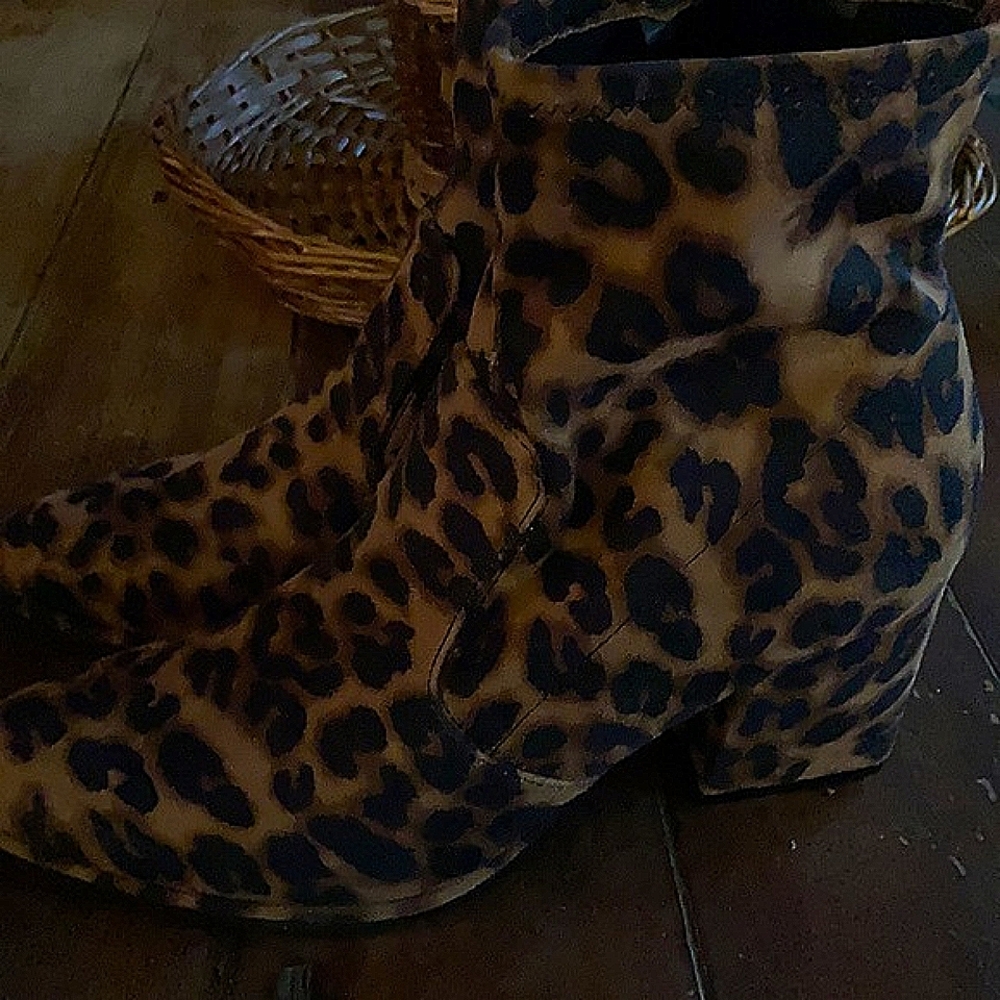 Marc Fisher , cheetah print heels.